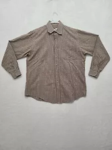 Viyella Wollmischung Herren klassische Passform braun/rot kariertes Hemd Größe XL hergestellt in den USA - Bild 1 von 10