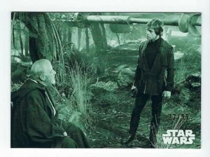 2020 STAR WARS BLACK & WHITE RETURN OF THE JEDI #53 LUKE OBI-WAN #/99 GREEN - Picture 1 of 1