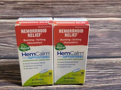 Lot of 2 Boiron Hemorrhoid Relief Suppositories Homeopathic Medicine EXp 02/26 - Image 1 of 4