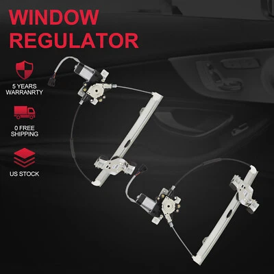 Par de reguladores de ventana eléctrica con motor trasero izquierdo derecho para Hummer H2 2003-2009 Foto 1 de 4
