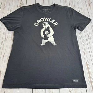 Life is Good Graphic T Shirt Mens Medium Growler Bear Beer Brewery Tee - Picture 1 of 11