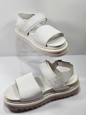 Sandalias de plataforma Dr Martens Voss mono para mujer de cuero blanco talla US 9 Foto 1 de 4