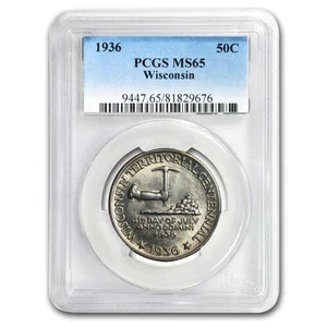 1936 Wisconsin Half MS-65 PCGS - Picture 1 of 3