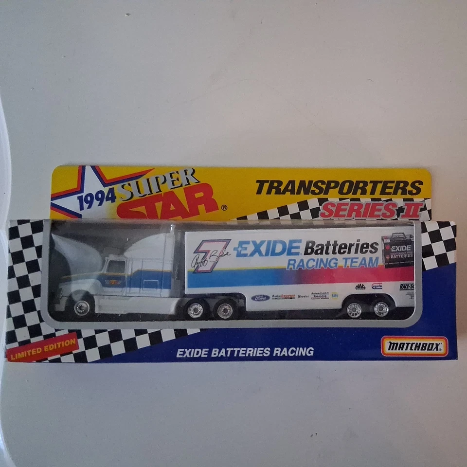 EXIDE BATTERY RACING #7 Bodine Matchbox 1994 Super Star Transporters Serie II Foto 1 de 1