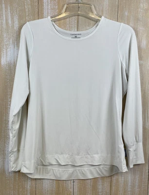 Lands End Shirt Women's M / P White Long Sleeve Pullover Stretch Ladies - Image 1 of 4