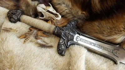 Espada Atlante Full Tang Forjada a Mano, Personalizada Hecha a Mano Conan La Espada Bárbara Foto 1 de 4