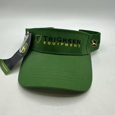 John Deere TriGreen 设备遮阳帽 - 绿色可调节刺绣帽 全新 — 第 1/4 张图片