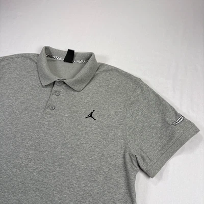 Camisa Jordan Para Hombres 2XL Gris Polo Manga Corta Golf Informal Elastizada Foto 1 de 4