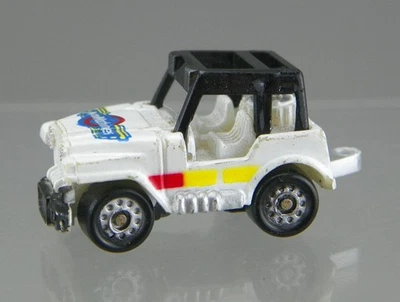 Vintage 1986 Galoob Micro Machines Mail-In Sweepstakes Logo White Jeep Flaw RARE - Image 1 of 4