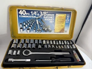 Vtg Royal Tools 40 Piece SAE & Metric Ratchet Socket Tool Set No. 275 Japan - Picture 1 of 24