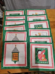 12 Vintage Irish Linen Pub Motif Cocktail Napkins - Picture 1 of 16