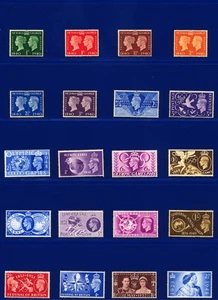 1951 SG461-514 1/2d-£1 KGVI conmemorativos excl. £1 plata boda MMH laol - Imagen 1 de 3