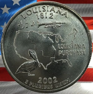 2002 D Louisiana State Quarter 🪙 Circulated US Coin Collectible 🎺🐦 - Picture 1 of 4