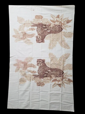 Cheetah Print Fabric Animal Spots 27"x70" Cat  ( King Cheetah - Tail Striped ) - Image 1 of 4