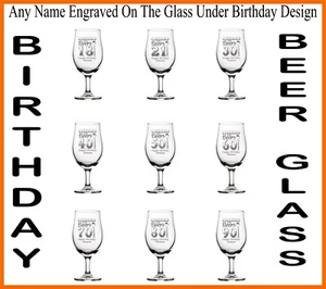 Personalisiertes Bierglas Geburtstag Design Stiel halbes Pint 18 21 30 40 50 60 70 8 - Bild 1 von 11