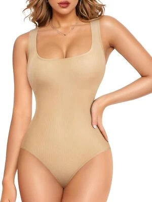 Prendas moldeadoras Body para mujer Control de abdomen Modelador corporal Leotardo Camisetas sin mangas Foto 1 de 4