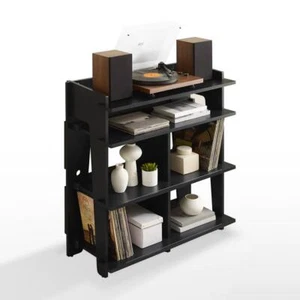 Soho Record Storage Console Black - Turntable Stand - Picture 1 of 11