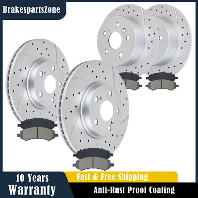 Передние задние тормозные диски колодки подходят для Lexus ES300h ES350 2013-18 щелевые тормоза - Изображение 1 из 4