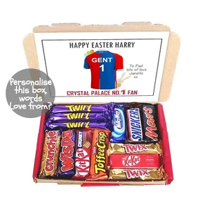 FOOTBALL CLUB FC Happy EASTER GIFT CHOCOLATE BOX CARD HAMPER Personalised - Picture 1 of 5