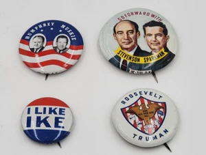 VTG POLITICAL CAMPAIGN PIN LOT (4) - Picture 1 of 8