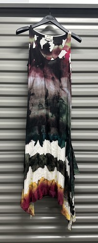 Abito ACNE Studios Saleh tinto all'acqua multicolore tinto in transizione orlo svasato