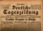 1918 Deutsche Tageszeitung WWI News Deutsche Truppen in Odessa Ukraine Russland