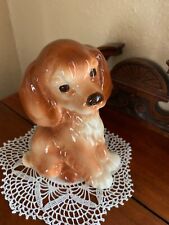 Vintage Royal Copley Cocker Spaniel Sitting Dog Ceramic Figurine