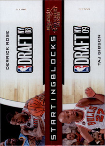 2010-11 Playoff Contenders Starting Blocks Bulls Basketball Card #8 Rose/Gibson