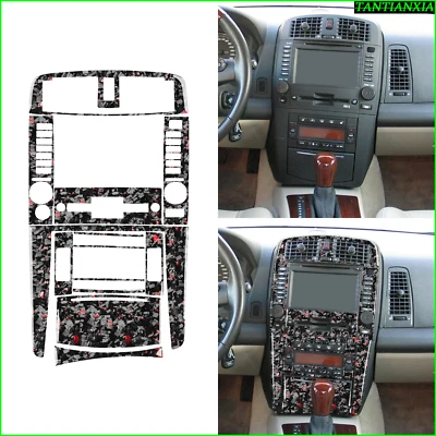 Tablero central interior de fibra de carbono forjado rojo para Cadillac CTS 2003-07 Foto 1 de 4