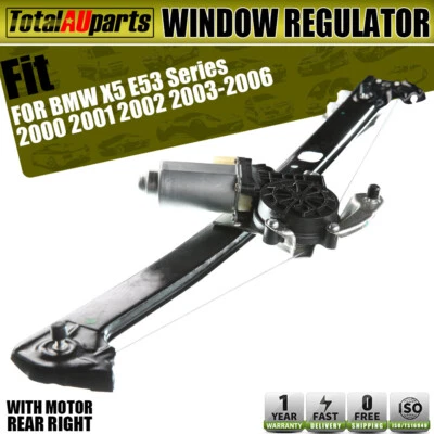 Electric Power Window Regulator With Motor for BMW X5 E53 2000-2006 Rear Right - image 1 of 4