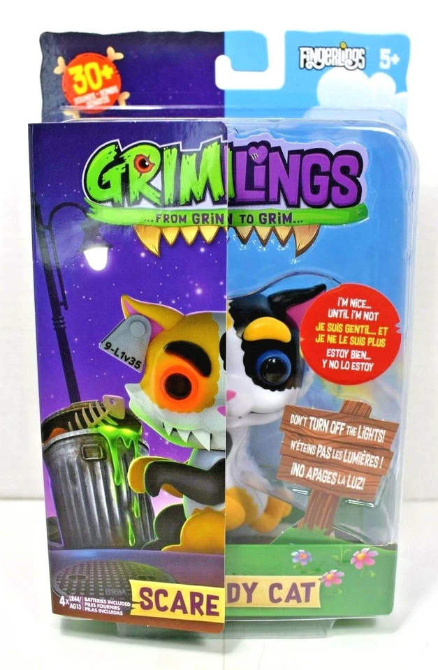 WowWee Fingerlings Grimlings Scaredy Cat From Grin to Grim (New) - Image 1 of 4