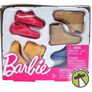 Barbie Set of 4 Pairs of Shoes for Ken and Allan GHW73 Mattel 2019 NRFP