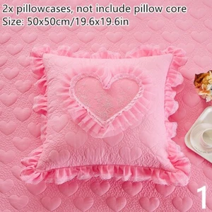 2pcs Lace Ruffle Frill Pillowcases Cushion Throw Cover Case Sofa Home Adorn - Picture 1 of 15