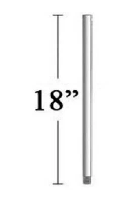 MinkaAire DR518-CH хромированный потолочный вентилятор 18 дюймов нижний стержень для потолков серии DR5 и 10 футов - Изображение 1 из 3