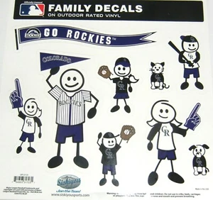 Colorado Rockies Outdoor Rated Vinyl Family Decals MLB Licensed Baseball - Picture 1 of 3
