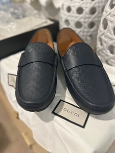 Men’s Gucci GUCCISSIMA LUXURY LOAFER dark blue US 10.5 - Picture 1 of 7