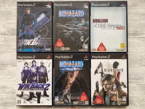 SONY PS2 Win Back 1 2 & Resident Evil Outbreak 1 & File 2 & Code Veronica & 4 - Picture 1 of 16