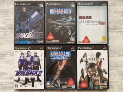 SONY PS2 Win Back 1 2 & Resident Evil Outbreak 1 & File 2 & Code Veronica & 4 - Image 1 of 4