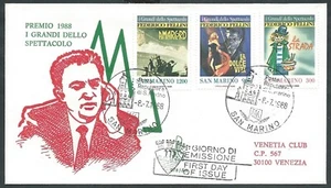 1988 SAN MARINO FDC VENETIA 278 CINEMA FELLINI ANKUNFTSSTEMPEL - BG-3 - Bild 1 von 1