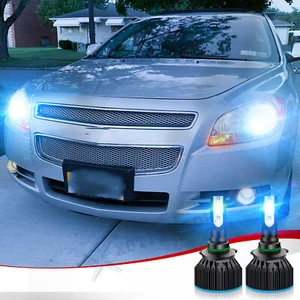 9012 LED Headlight High Low Beam Bulbs 9006 Ice Blue For Chevy Lexus Audi Ford - Picture 1 of 13
