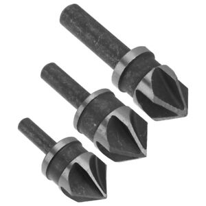  3 Pcs Five-edged Chamfer Hex Drill Bits British System Tool Auger