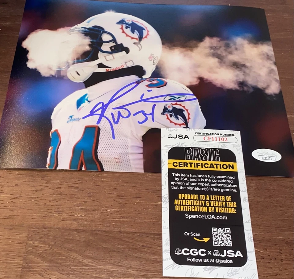 Ricky Williams Signed Autographed 8x10 Photo Miami Dolphins JSA - Image 1 of 1