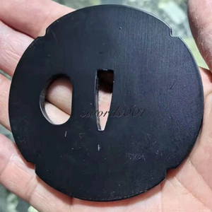 Black Iron Tsuba for Japanese Samurai Katana Wakizashi Tanto Sword - Picture 1 of 2