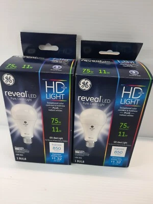 2 GE LED 10.5W Soft White & Reveal HD + 75W White / A21 LED Bulbs - Image 1 of 4