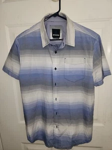 Prana Breathe S/S Button Down Multicolor Stripe Casual Shirt Men's M Blue. 🔥 - Picture 1 of 12