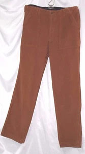 Ron Herman Mens' Pants Size 38/35 Reddish Brown Cords Button Fly Cotton New - Picture 1 of 6