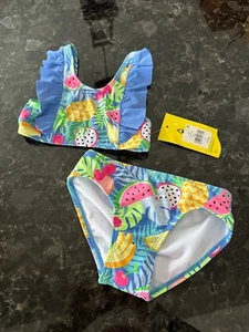 NWT O'rageous Swimsuit Girl's Tankini Size 4 Pineapple, Watermelon, Cherries - Picture 1 of 3