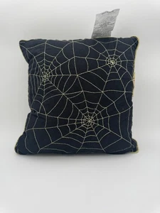 Almohada Secret Celebrity Spider Web 16x16 Negro Dorado Halloween Decoración Gótica - Imagen 1 de 6