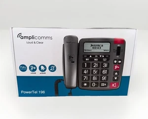 Amplicomms Loud & clear Telephone PowerTel 196 Duplex Hands free Big Button - Zdjęcie 1 z 3