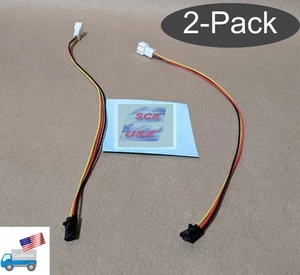 2-Pack: NEW Dell Latch Style 3pin to Standard 3pin PC Cooling Fan Adapter Cable - Picture 1 of 12